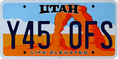 UT license plate Y450FS
