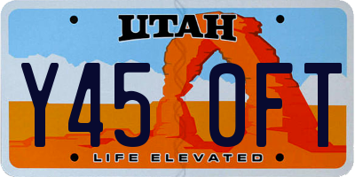 UT license plate Y450FT