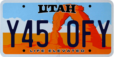 UT license plate Y450FY