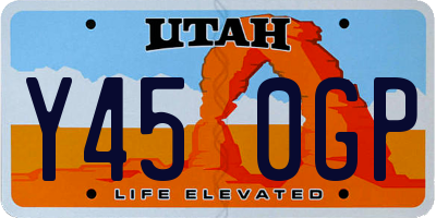 UT license plate Y450GP