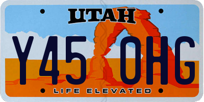 UT license plate Y450HG