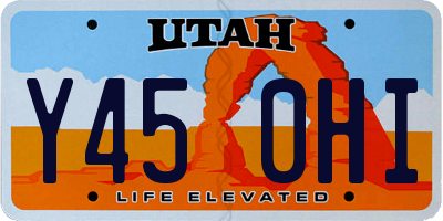 UT license plate Y450HI