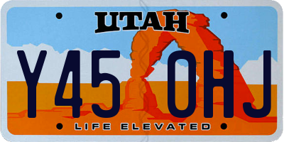 UT license plate Y450HJ