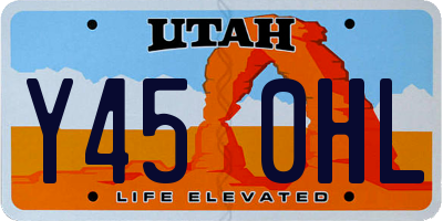 UT license plate Y450HL