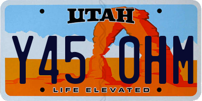 UT license plate Y450HM