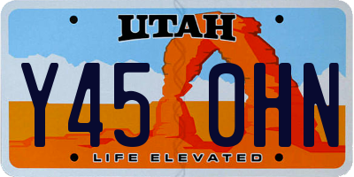 UT license plate Y450HN