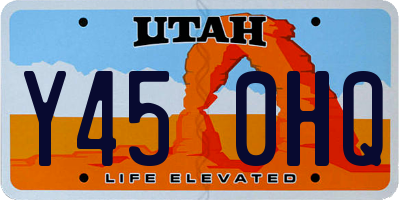 UT license plate Y450HQ