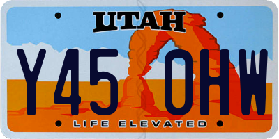 UT license plate Y450HW
