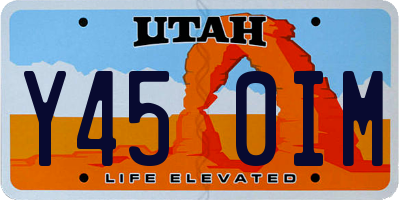 UT license plate Y450IM