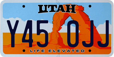 UT license plate Y450JJ