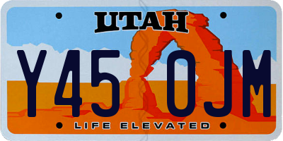 UT license plate Y450JM