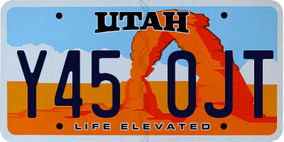 UT license plate Y450JT
