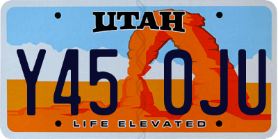 UT license plate Y450JU