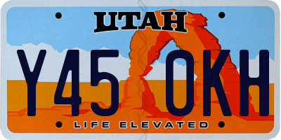 UT license plate Y450KH