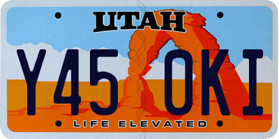 UT license plate Y450KI