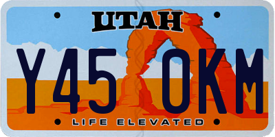 UT license plate Y450KM