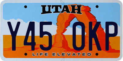 UT license plate Y450KP