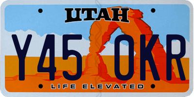UT license plate Y450KR