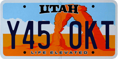 UT license plate Y450KT