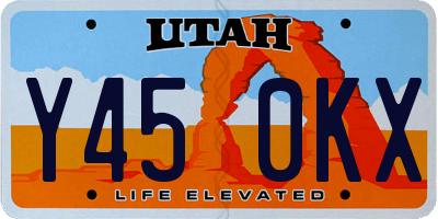 UT license plate Y450KX
