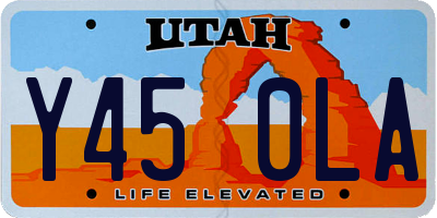 UT license plate Y450LA