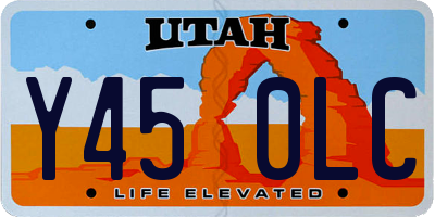 UT license plate Y450LC