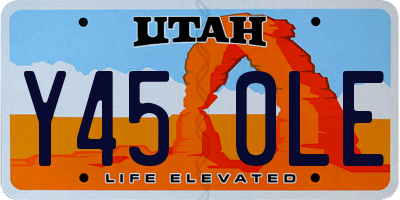 UT license plate Y450LE