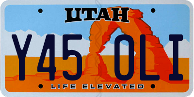 UT license plate Y450LI