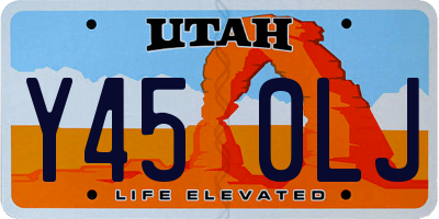 UT license plate Y450LJ