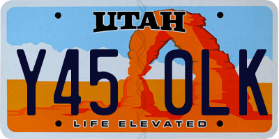 UT license plate Y450LK