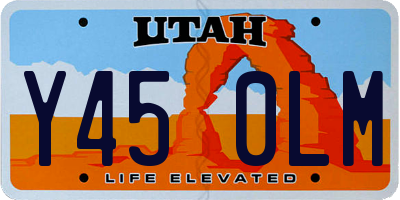 UT license plate Y450LM