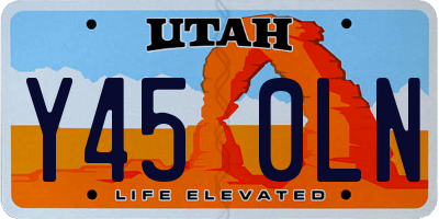 UT license plate Y450LN