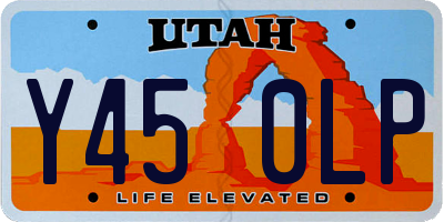 UT license plate Y450LP