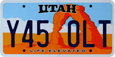 UT license plate Y450LT