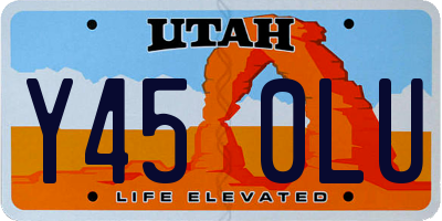UT license plate Y450LU