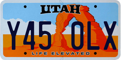 UT license plate Y450LX