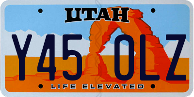 UT license plate Y450LZ