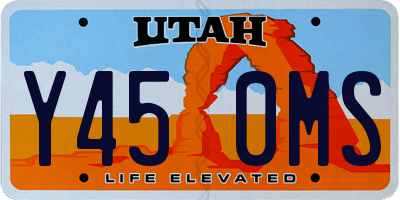 UT license plate Y450MS