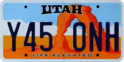 UT license plate Y450NH