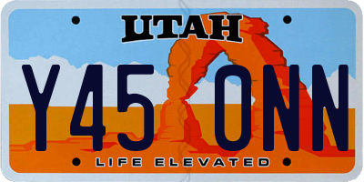 UT license plate Y450NN