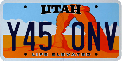 UT license plate Y450NV