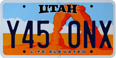 UT license plate Y450NX
