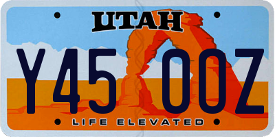 UT license plate Y450OZ
