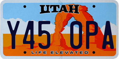 UT license plate Y450PA
