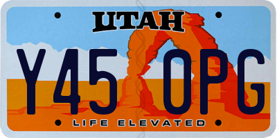 UT license plate Y450PG