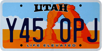 UT license plate Y450PJ