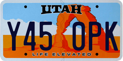 UT license plate Y450PK