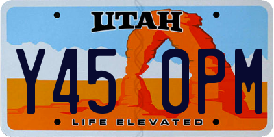 UT license plate Y450PM