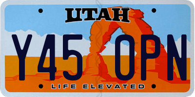 UT license plate Y450PN