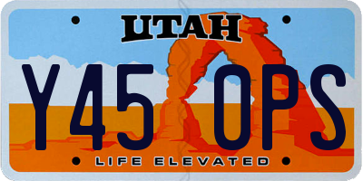 UT license plate Y450PS